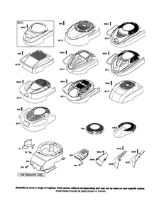 Blower Housing Diagram and Parts List for 125K00 0005-3711 Briggs and Stratton Engine